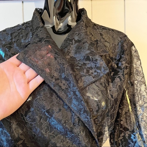 Vintage Black Lace Blouse - Picture 7 of 10